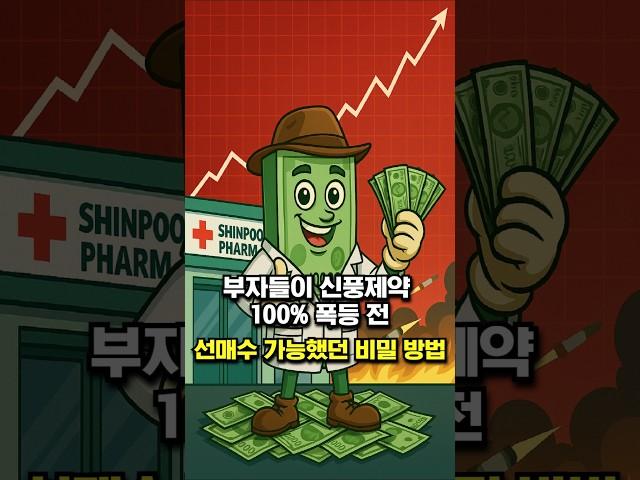 부자들이 신풍제약 100% 폭등 전 선매수 가능했던 비밀 방법