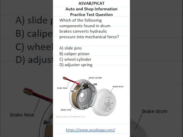 ASVAB/PiCAT Automotive and Shop Info Practice Test Question #acetheasvab  with #grammarhero