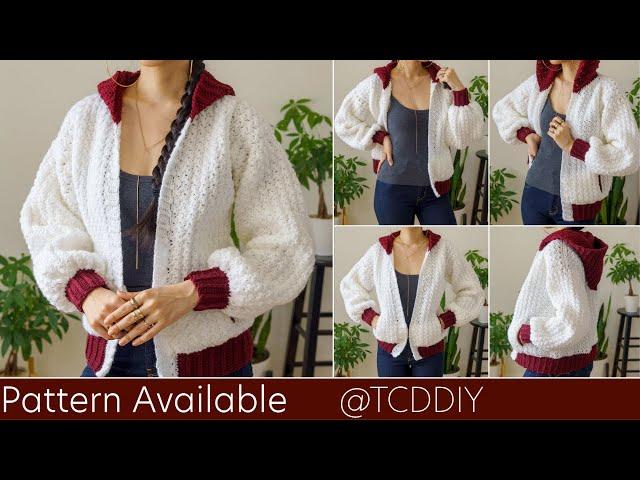 How To Crochet a Bomber Hoodie | Pattern & Tutorial DIY