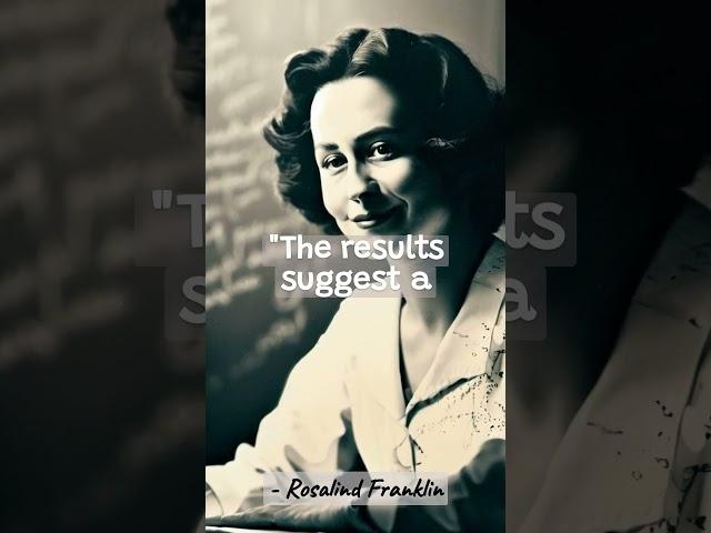 Rosalind Franklin - Wisdom quotes: A Glimpse of Motivation #motivational #shorts #motivation #quotes
