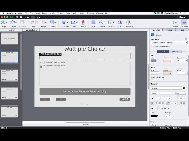 Creating Quizzes with Adobe Captivate (2017 Release)