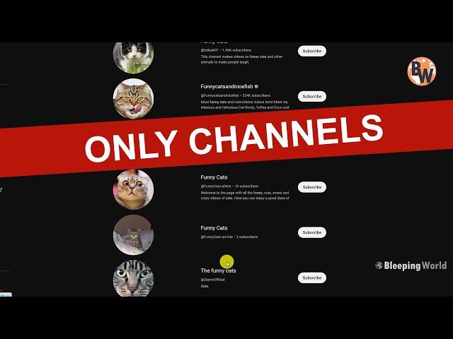 How to Search Channels on YouTube | Username Filter