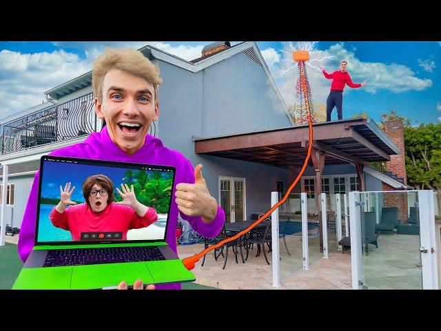 FACETIMING MYSTERY NEIGHBOR STUCK in HAWAii! (Spy Plane Prank DELIVERY)