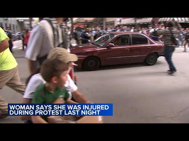 At least 1 injured in Chicago protest after car sped through crowd