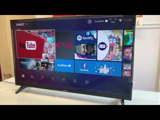 TV 50” SMART UHD 4K DIFETTO DI FABBRICA RIGA ORIZZONTALE SULLO SCHERMO.