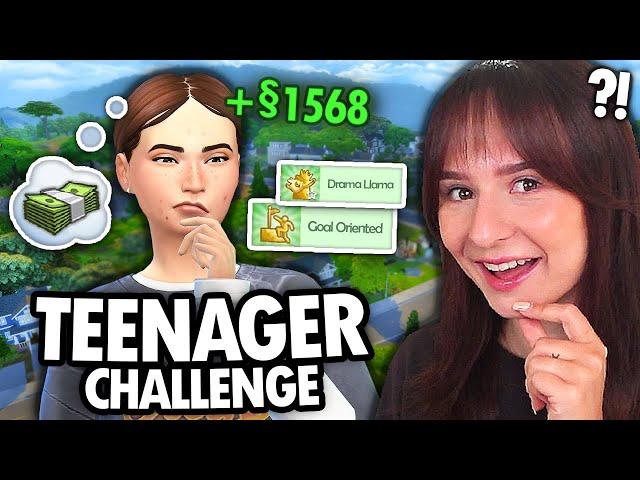I tried a RAGS TO RICHES with a TEENAGER in The Sims 4