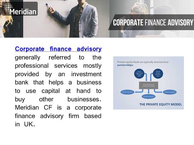 Meridian CF is corporate Finance Advisory firm