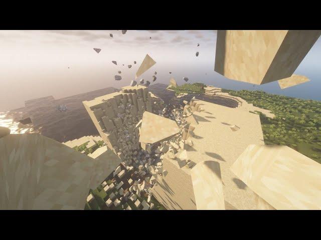 Minecraft exploding LOTS of TNT  - Physics and Replay Mod #Shorts #Minecraft #MCPE with Real Shaders