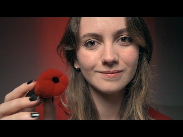 ASMR in French -  The red makeup look  