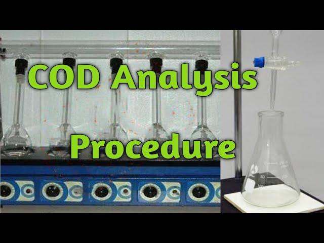 COD Analysis Procedure, cod testing procedures.