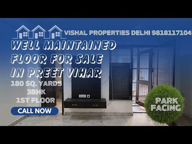 Well Maintained 3Bhk Floor for Sale in Preet Vihar, East Delhi, Delhi | Flats in Preet Vihar Delhi |