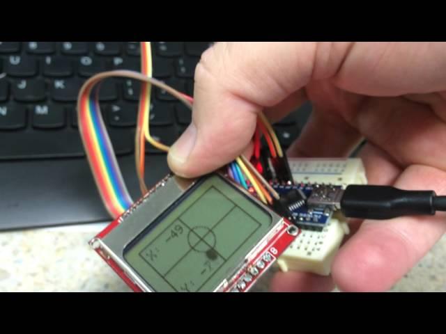 Instructables Arduino bubble level demo