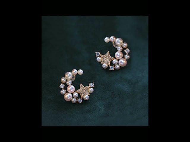 Jewelry for Sale Low Price S925 Wholesale Stars and Moon Pearl Earring #Shorts #Earring #jewelry