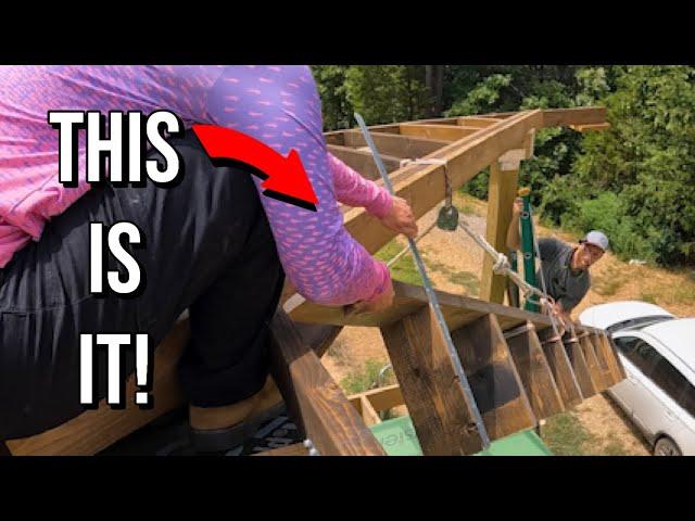 The FINAL STEP Before Zip Board Deck Roofing! EAVES UP On Our Cabin Homestead + Updates