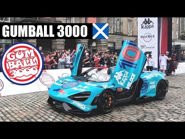 Gumball 3000 Day 1 - Edinburgh Start Line Chaos!