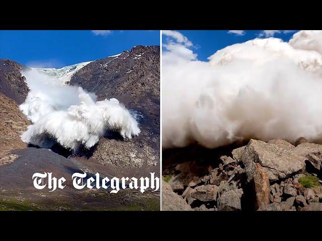 Hikers survive huge avalanche in Kyrgyzstan mountains