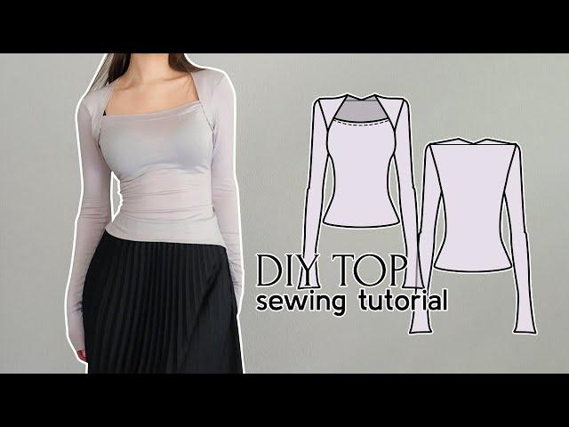 DIY Ballet-Core Inspired Shoulder Wrap Top + Sewing Pattern by Dressmaking Amóre