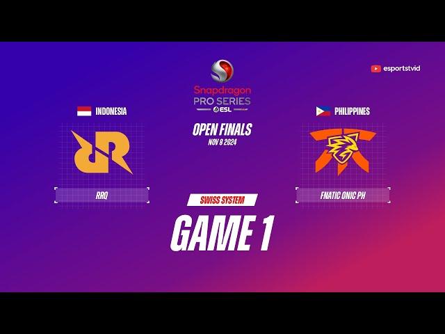 RRQ Hoshi vs Fnatic ONIC PH GAME 1 Snapdragon Pro Series Season 6 | RRQ VS FNOP ESPORTSTV