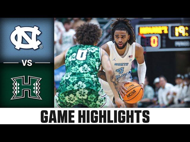 North Carolina vs. Hawai'i Game Highlights | 2024-25 ACC Men's Basketball