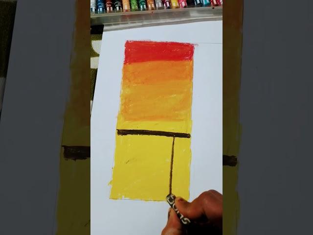 # evening drawing # oil pastel drawing # art # mini crafter sakshi