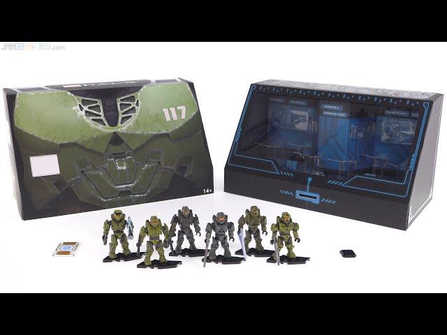 Mega Construx Halo SDCC 2020 Exclusive unboxing & review -- 6x Master Chiefs + Cortana