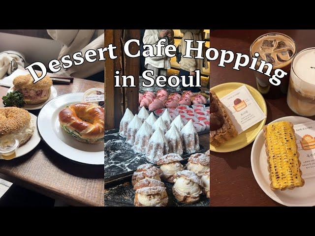 my fave dessert cafes in SeoulㅣCafe Onion, Hanok village, Seoul Angmusae Kouign Amann, London Bagel