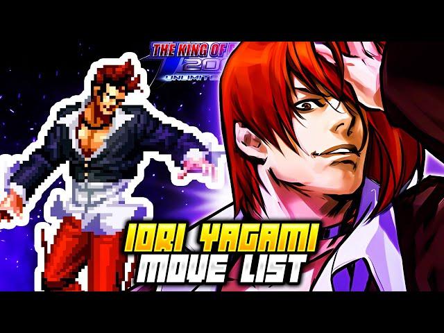 IORI YAGAMI MOVE LIST - The King of Fighters 2002 Unlimited Match (KOF2002)