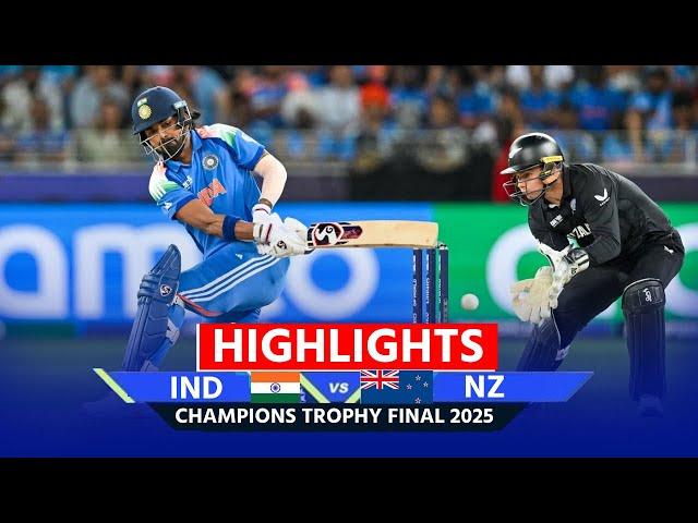 Champions Trophy 2025 Final Highlights:  IND vs NZ Champions Trophy Final 2025 Highlights