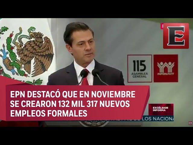 Infonavit pagará dividendo a derechohabientes por primera vez: Peña
