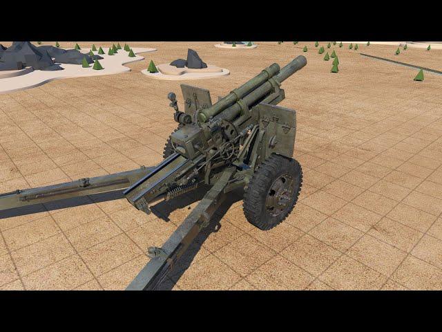 How does the 105mm howitzer work?