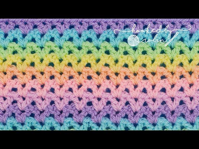 How to Crochet the V Stitch (SUPER FAST STITCH!)