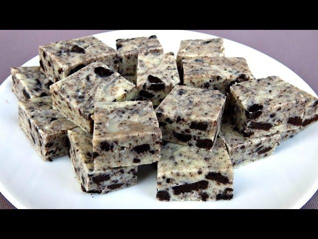 3 INGREDIENT COOKIES & CREAM FUDGE