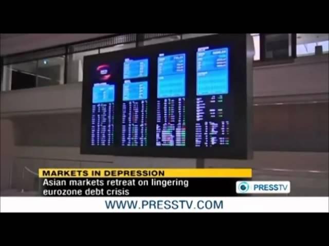 Asian markets retreat on lingering eurozone debt crisis  [©PressTV]