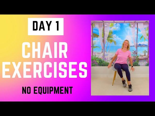 Get Fit at Home! 30 Minute Chair Exercises for Seniors | Day 1