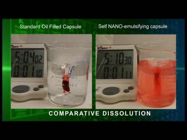 Dissolution video SNEDDS and oilcaps