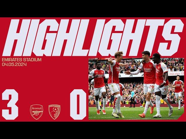 HIGHLIGHTS | Arsenal vs Bournemouth (3-0) | Saka, Trossard and Rice!