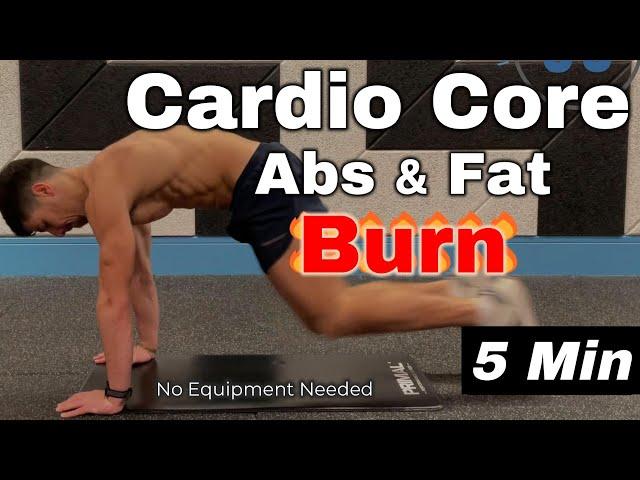 5-Min Cardio Core Workout – Fast Abs & Fat Burn (No Equipment Needed)