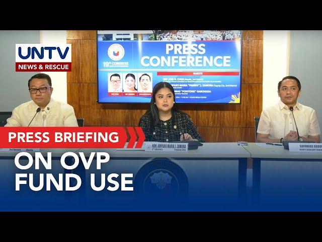 House of Representatives holds press briefing on OVP fund use, other issues | Nov. 19, 2024