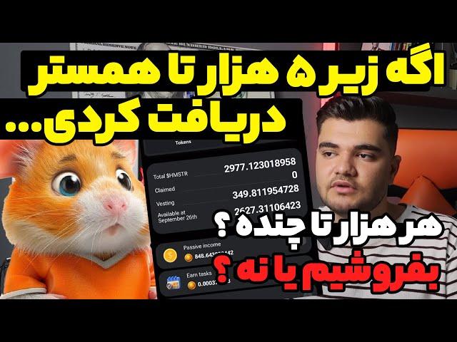 فوری اگه زیر 5 هزار تا همستر بهت رسیده ... هر هزار تا چقدر قراره در بیاره بفروشیم یا نه !!