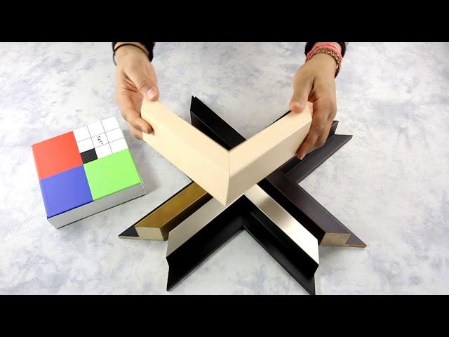 Corner Samples - Custom-made Floater Picture Frames:1-1/2 inch L-Shape Wide Profile Collection