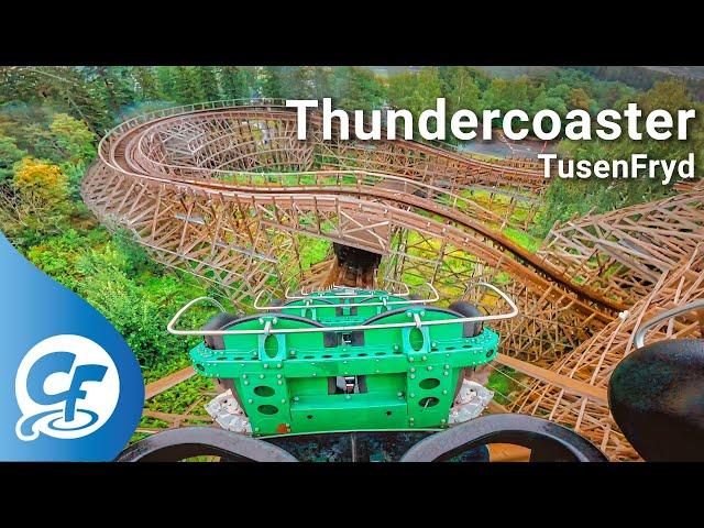 Thundercoaster back seat on-ride 5K POV @60fps TusenFryd