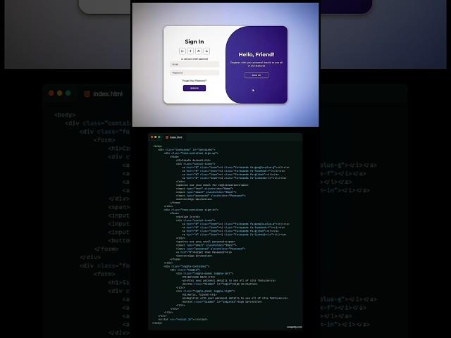 Create Modern Sign-In Page (JS, CSS & HTML‍) #coding #programming #2024 #cssanimations #htmlcssjs