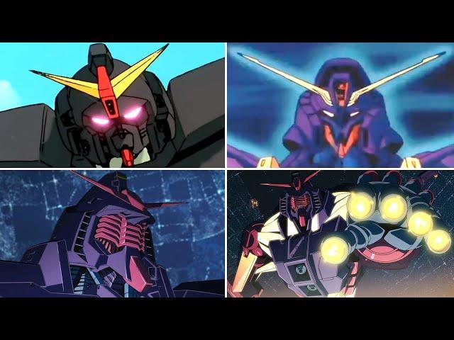 Psycho Gundam Comparison (Zeta & ZZ VS GQuuuuuuX)[Zガンダム サイコガンダム Mk-II ジークアクス フォウ ドゥー Four Deux 変形比較]