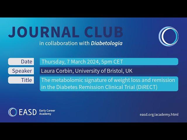 8th EASD Early Career Academy Journal Club - 7 March 2024