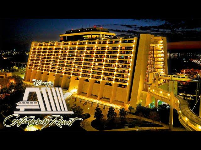 Disney's Contemporary Resort at Night - Empty Hotel Walkthrough & Room Tour at Walt Disney World