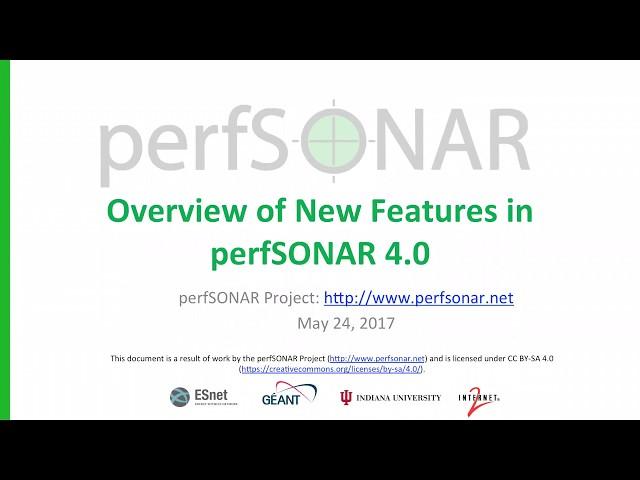 perfSONAR 4.0 Webinar, second presentation