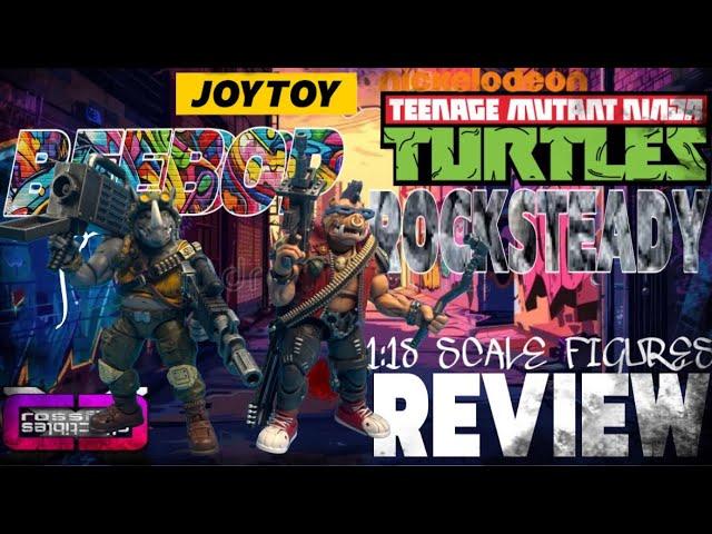 cXc TMNT BEEBOP & ROCKSTEADY 1/18 Scale Action Figures by JoyToy Unboxing and Review