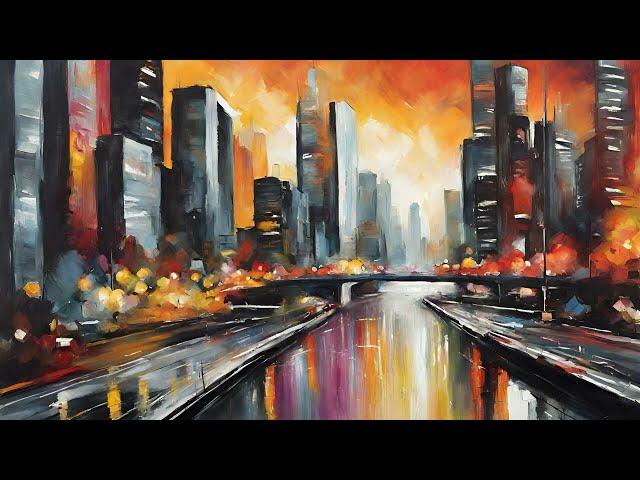 Creative Cityscape Paintings | 4K Frame TV Art Screensaver Slideshow | Art Wallpaper Background