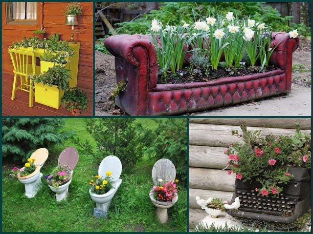 Garden Decorating Ideas - Recycle Old Furniture