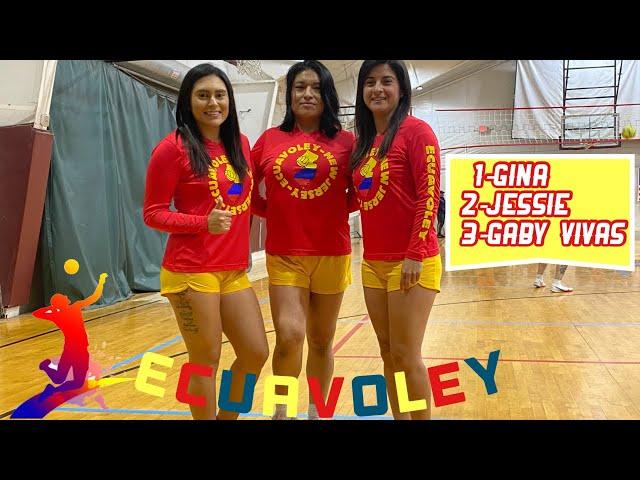 MEGA ENCUENTRO DE ECUAVOLEY MUJERES VS HOMBRES GinaJessieGaby Vivas VS Trio Chicaiza / 3 Quinces